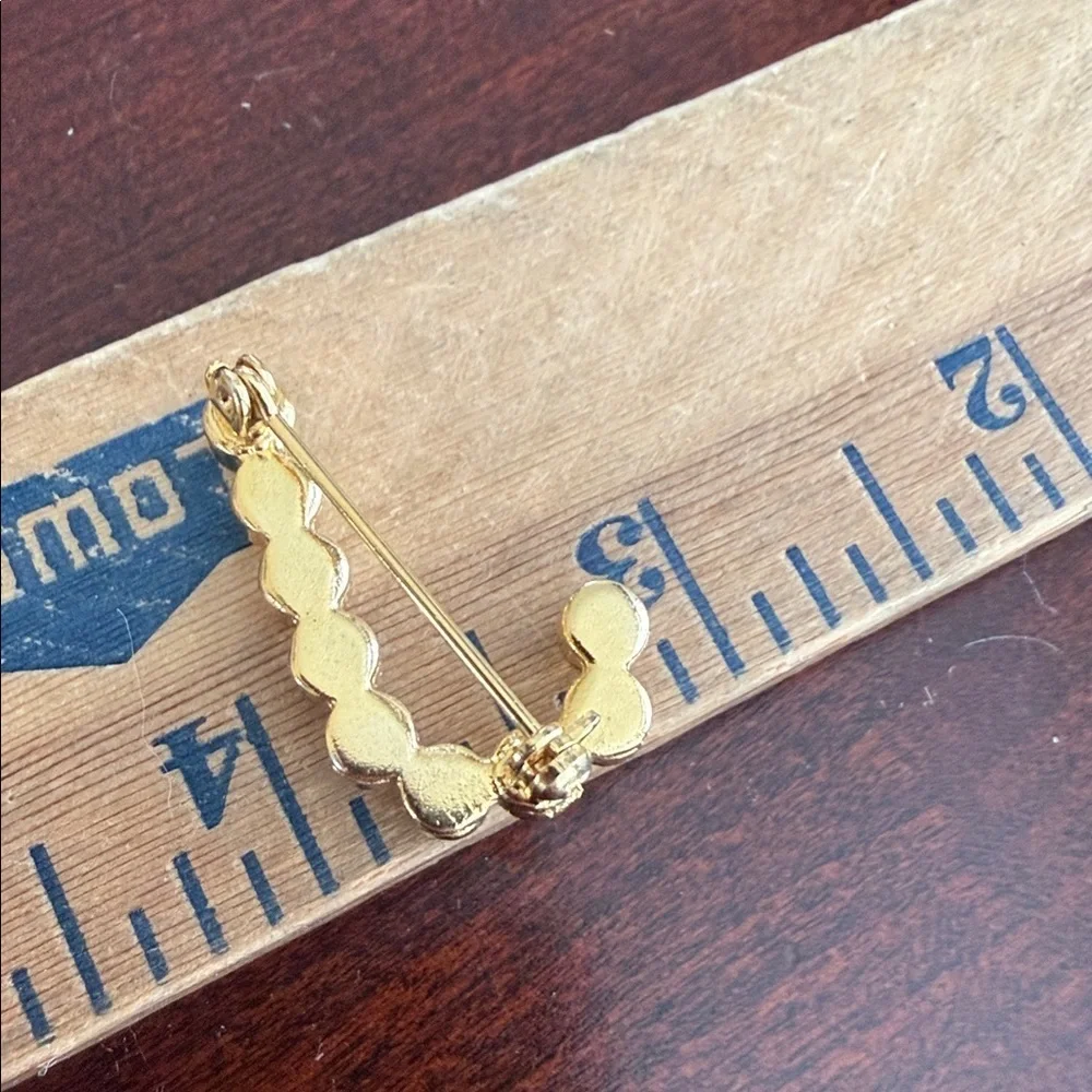 Vintage letter J Faux Pearl Brooch
